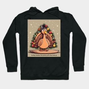 Funny Thanksgiving and Christmas Thanksmas Turkey Hoodie